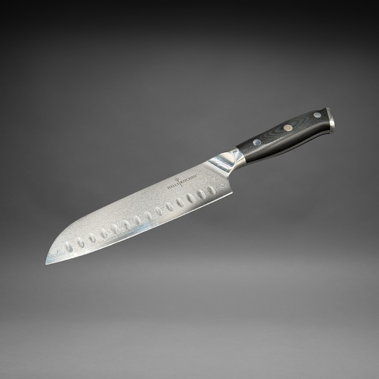 Damascus Steel Santoku Knife, 7"