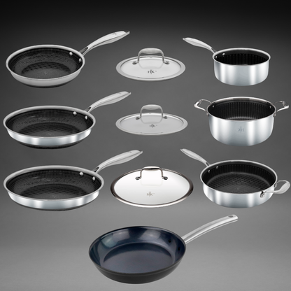 10 PC: The Kitchen Lineup - Hybrid + Forged Steel Set