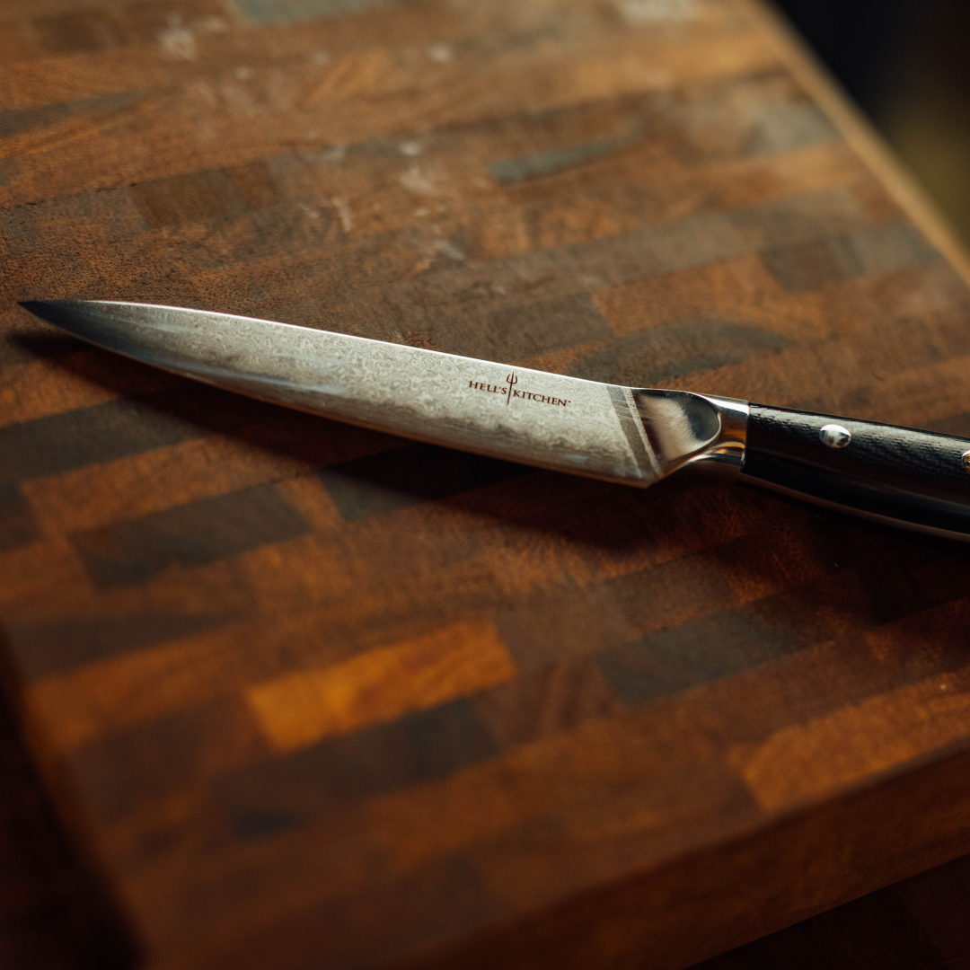 Damascus Steel Utility Knife, 5"