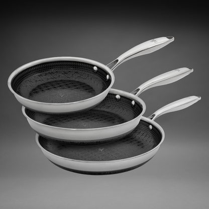 The Sizzle Set: 6 Piece Frying Pans + Lids