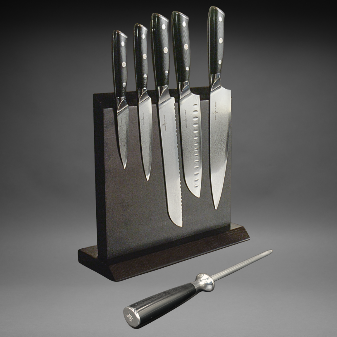 Damascus Steel 7 Piece Complete Knife Set