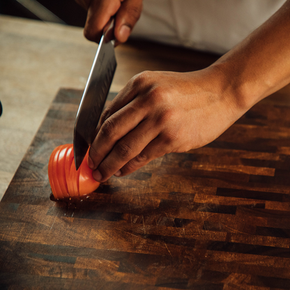 Damascus Steel Santoku Knife, 7"