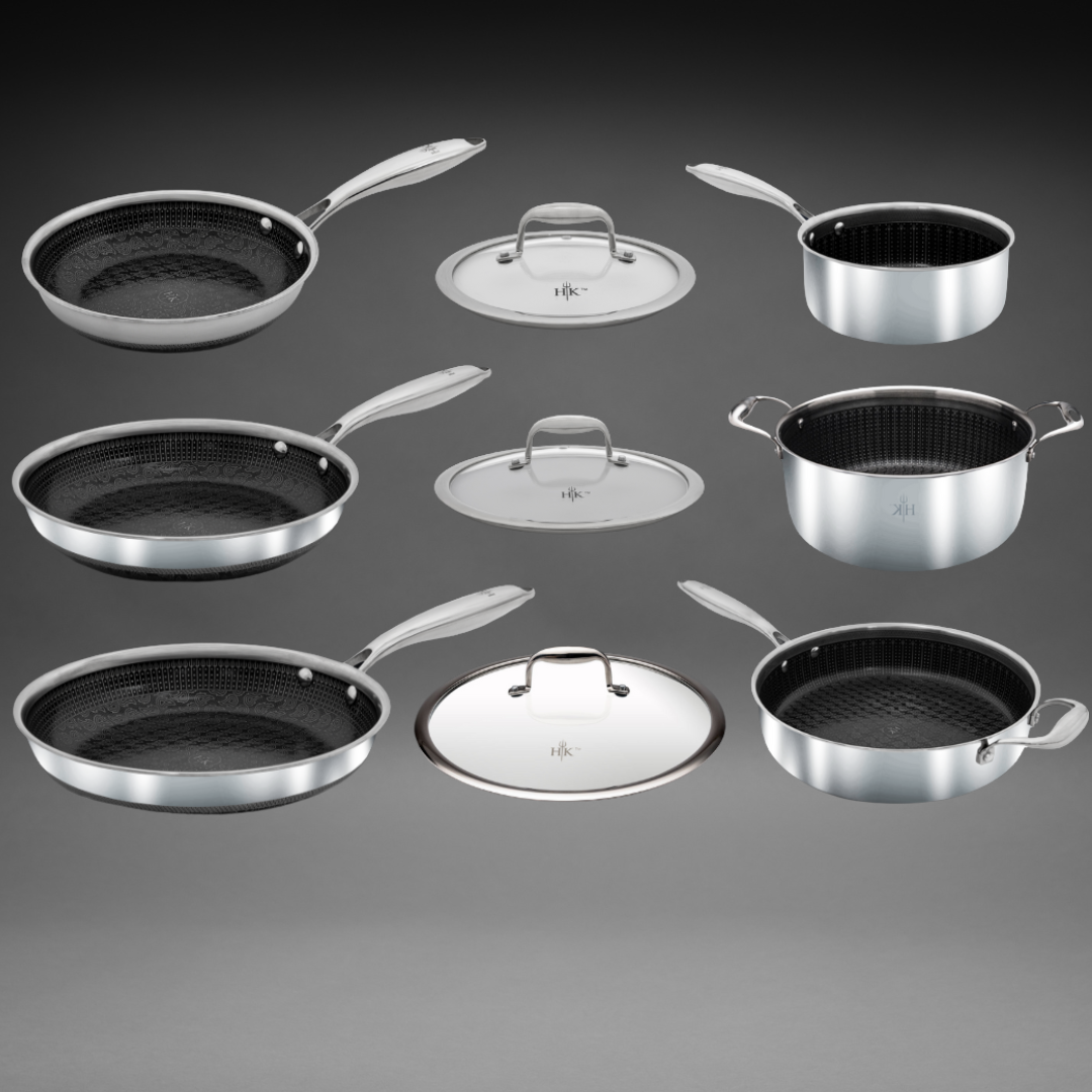 10 PC: The Kitchen Lineup - Hybrid + Forged Steel Set