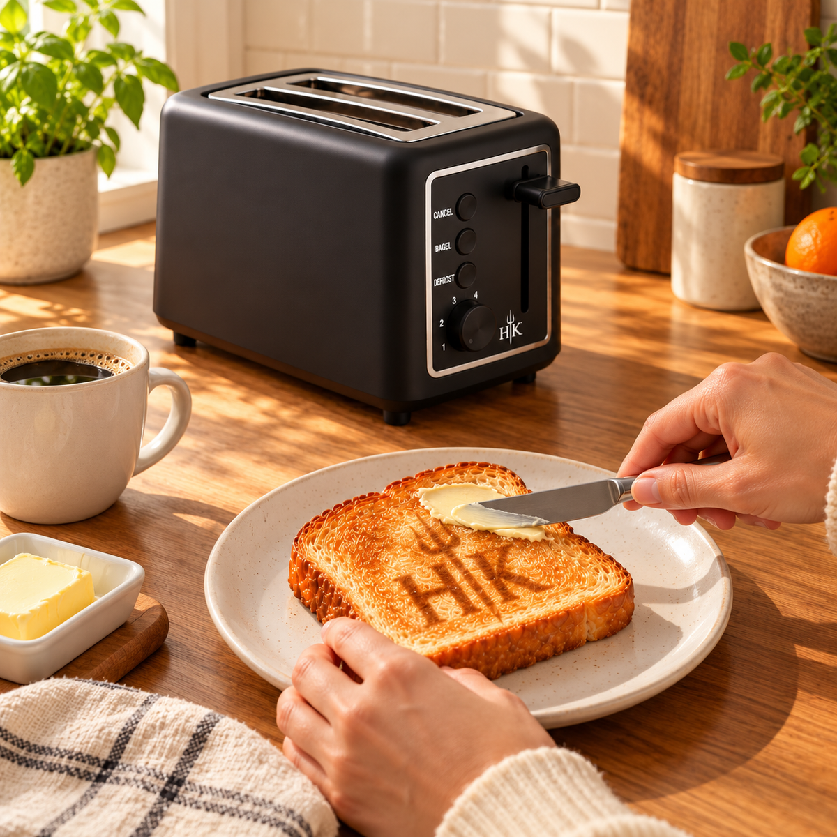 Hell’s Kitchen 2-Slice Toaster with HK Logo Plate