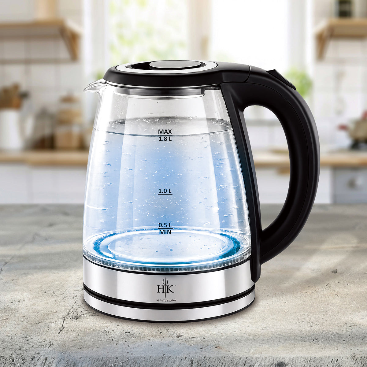 Hell’s Kitchen Glass Electric Kettle