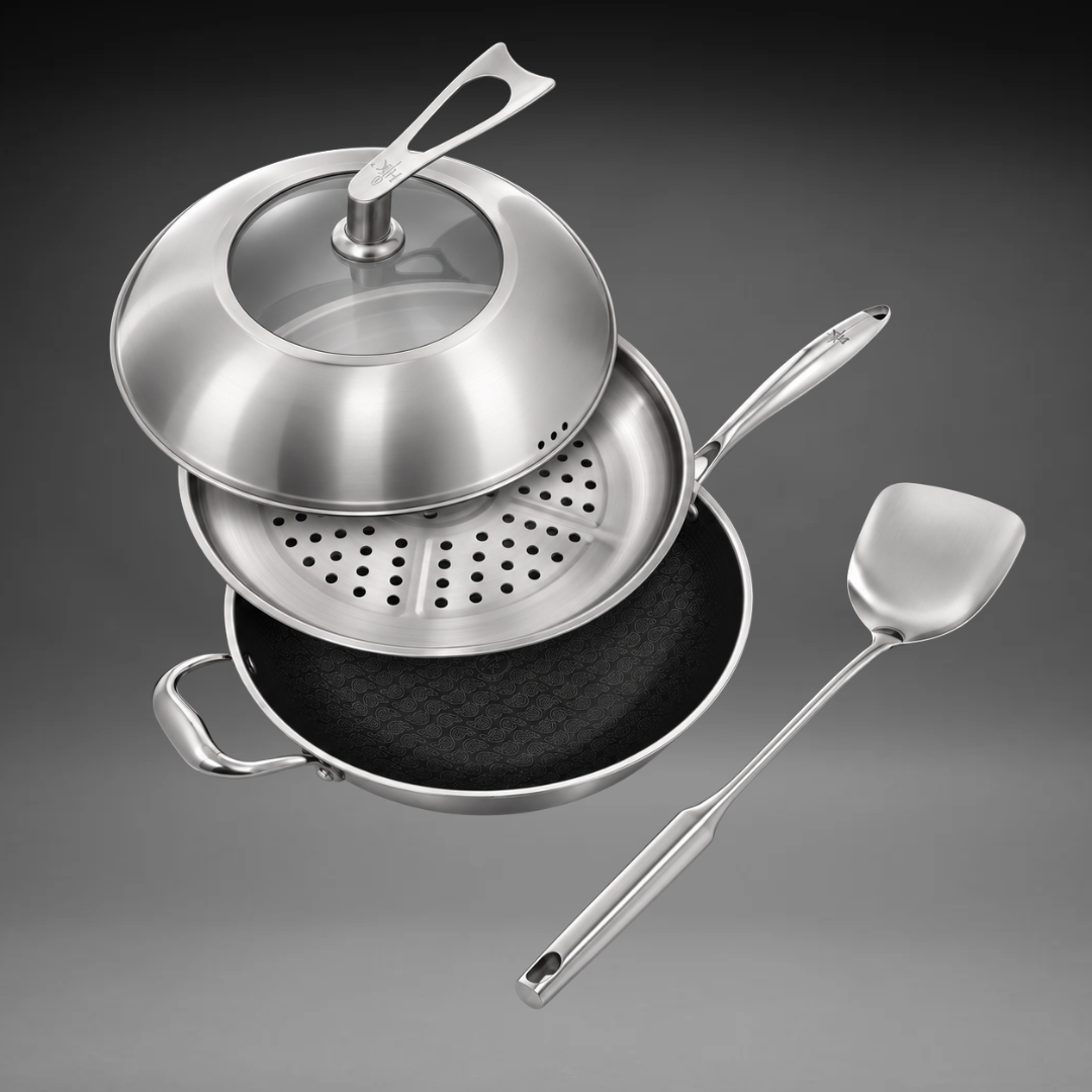 Wok this Way: 4 Piece Wok + Accessories Bundle