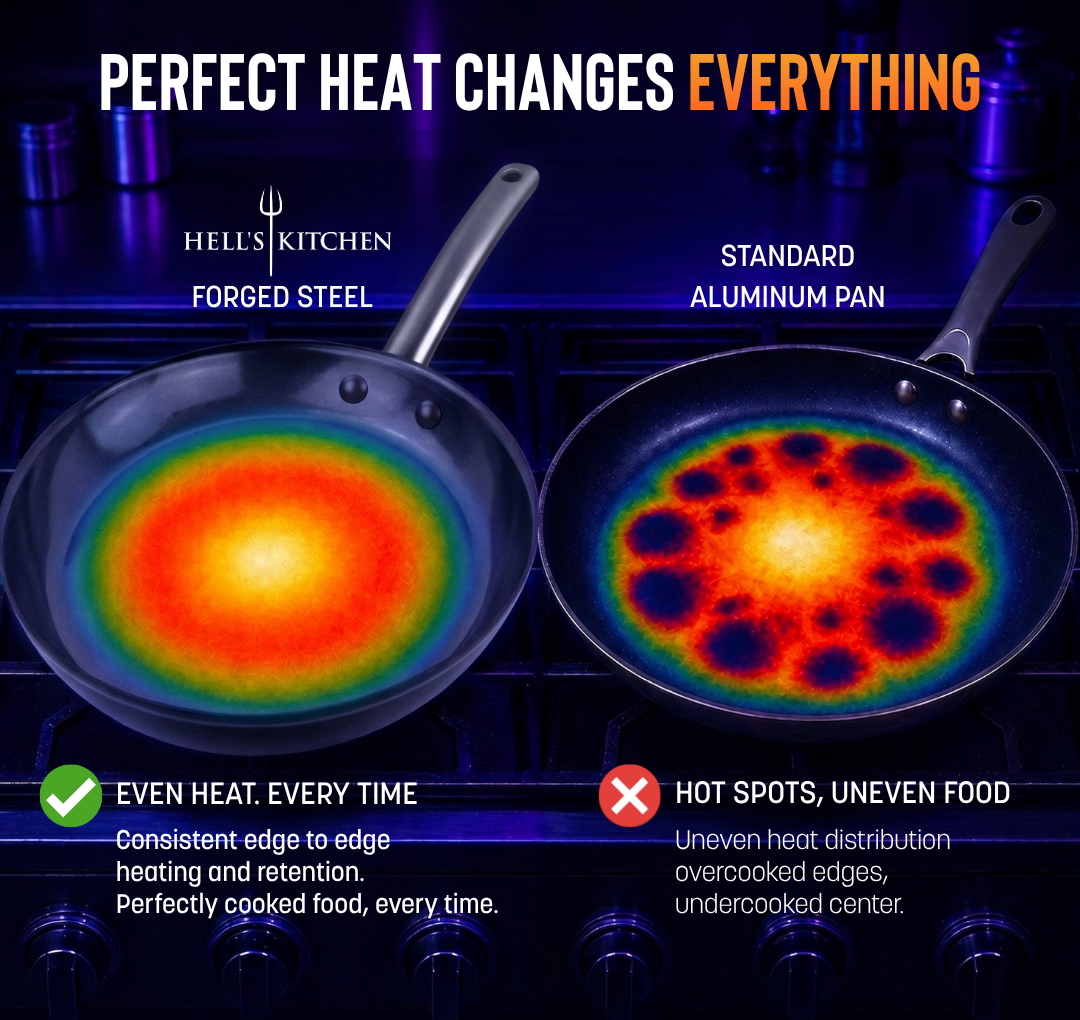 Forged Steel Frying Pan 9.5"