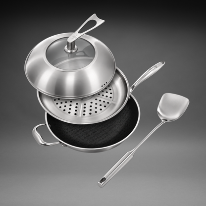 30 PC: ALL DAY Pans + Knives Set